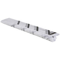 Scheibengardinen-Meterware weiß H: ca. 90 cm Scheibengardine - weiß/schwarz (90,00cm)