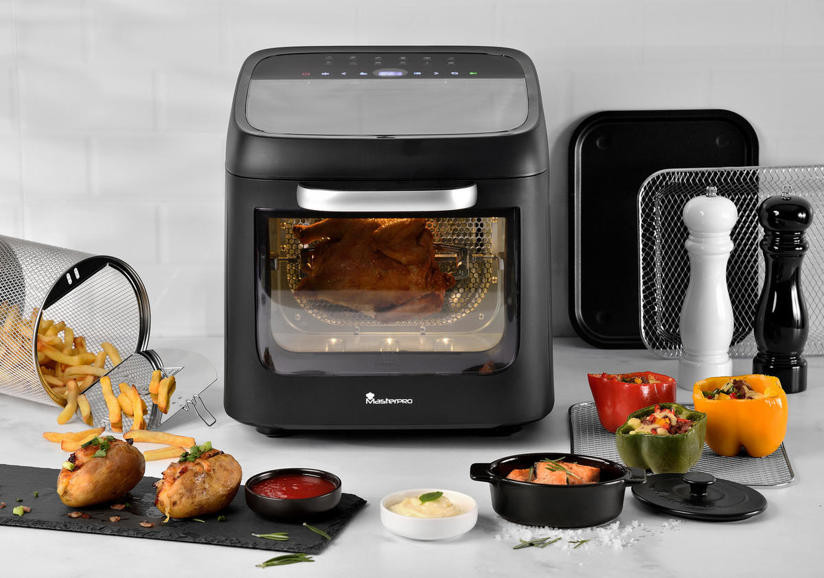 MASTERPRO Heißluftfritteuse ROCKET CYCLONE 1200 - schwarz - MASTERPRO