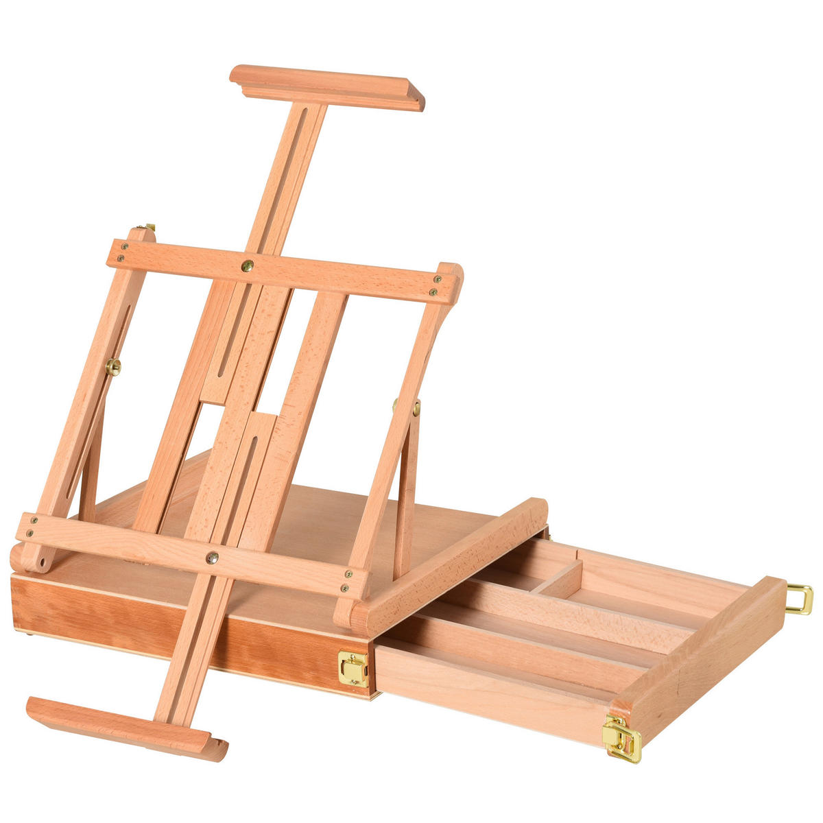 HOMCOM Staffelei natur Edelstahl B/H/L: ca. 36x42x12,5 cm Staffelei - natur (12,50/36,00/42,00cm) - HOMCOM