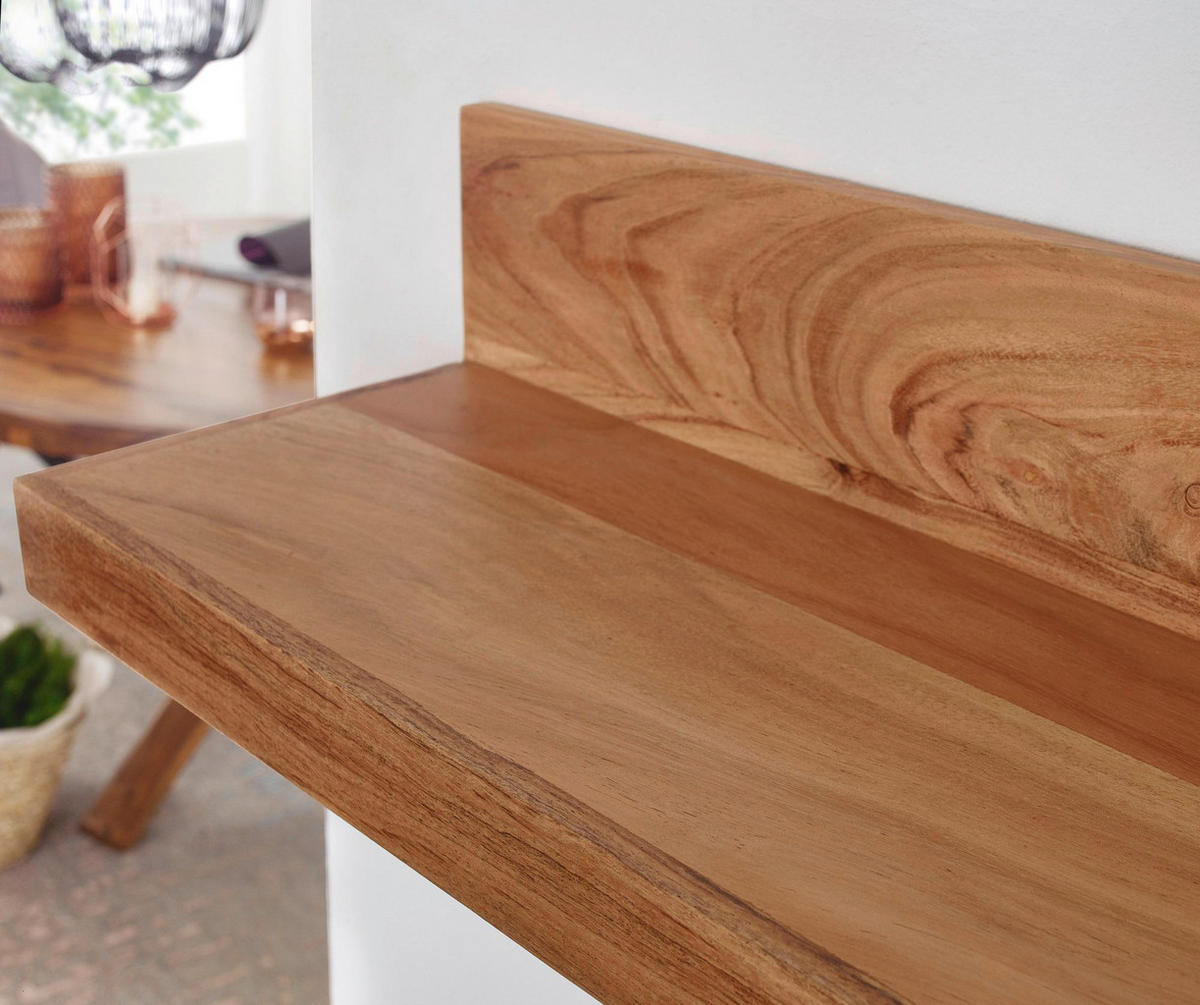 Wandregal natur B/H/T: ca. 60x17x23 cm Wandregal - natur (60,00/17,00/23,00cm) - Wohnling