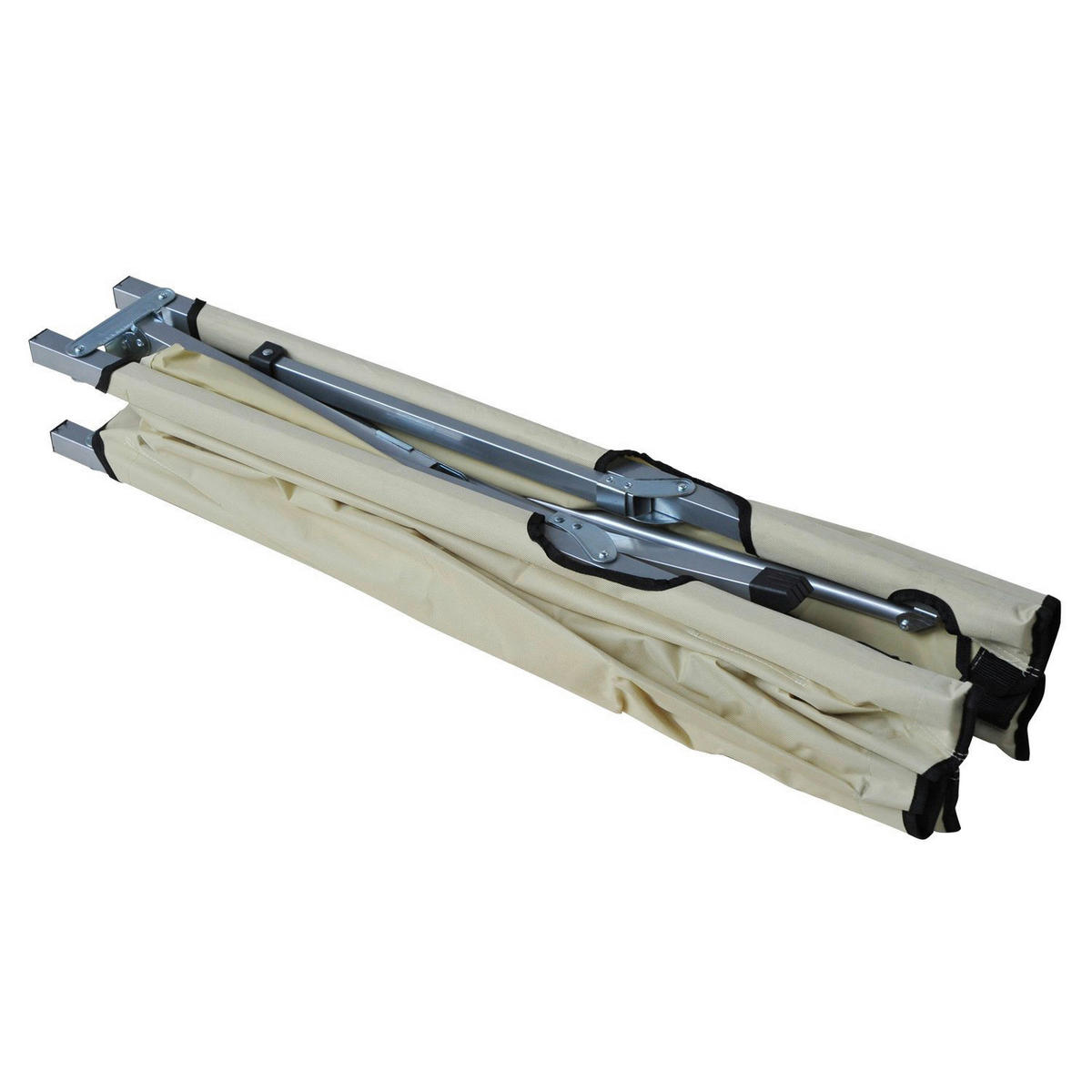 Outsunny Feldbett beige Metall B/H/L: ca. 64x40x193 cm Feldbett - beige/silber (193,00/64,00/40,00cm) - Outsunny