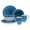 CreaTable Kombiservice Caldera blau Steinzeug 8 tlg. Caldera - blau - CreaTable