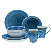 CreaTable Kombiservice Caldera blau Steinzeug 8 tlg. Caldera - blau - CreaTable