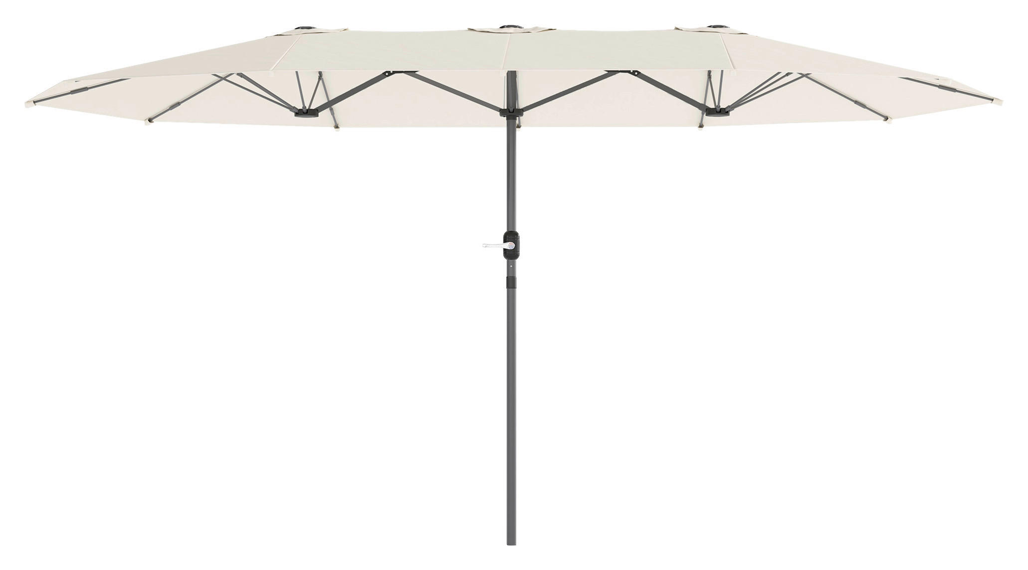 Outsunny Doppelsonnenschirm beige Stahl B/H/L: ca. 260x240x436 cm Doppelsonnenschirm - beige (436,00/260,00/240,00cm) - Outsunny