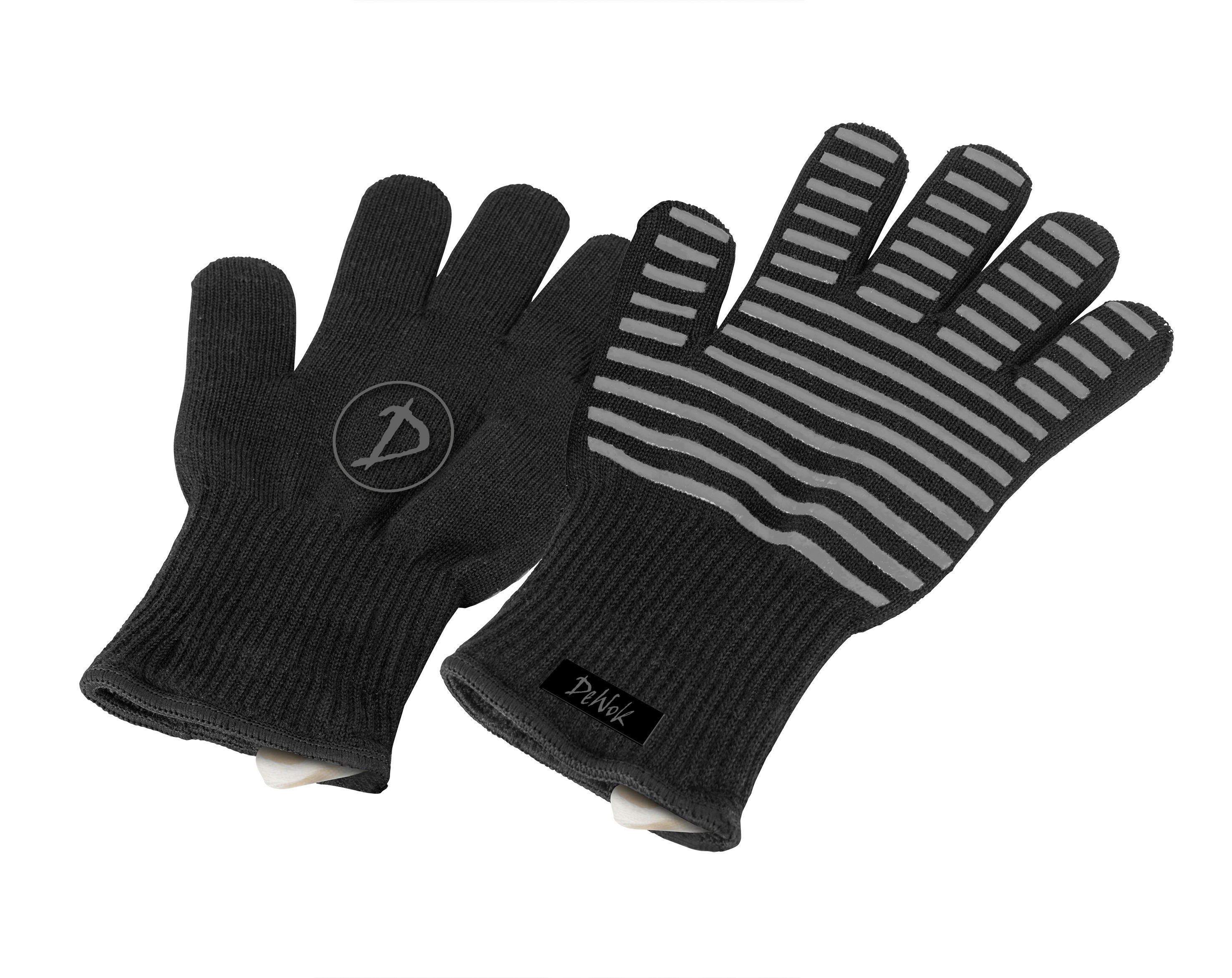 DeWok Haushaltshelfer schwarz Baumwolle Grillhandschuhe_2erSet_DeWok - schwarz/grau - DeWok