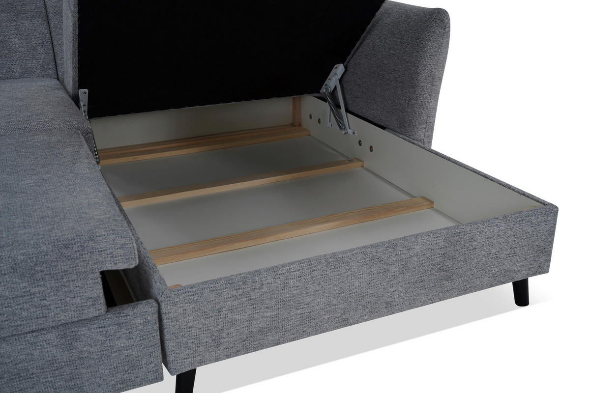 Funktionsecke Sandro grau Microfaser B/H/T: ca. 235x90x159 cm Sandro - schwarz/grau (235,00/90,00/159,00cm)