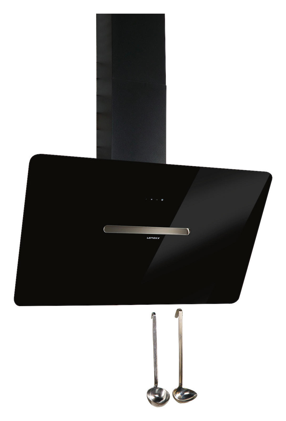INTERPLAN Dunstabzugshaube Carat Touch Black 90 schwarz Glas Edelstahl B/H/T: ca. 90x40x40 cm Carat Touch Black 90 - schwarz (90,00/40,00/40,00cm) - INTERPLAN