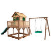 AXI Spielhaus Liam braun B/H/L: ca. 541x291x277 cm Liam - braun/grün (277,00/541,00/291,00cm) - AXI