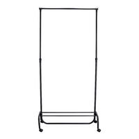 Zeller Kleiderständer schwarz Kunststoff B/H/L: ca. 43x175x86 cm Rollkleiderständer - schwarz (86,00/43,00/175,00cm) - Zeller