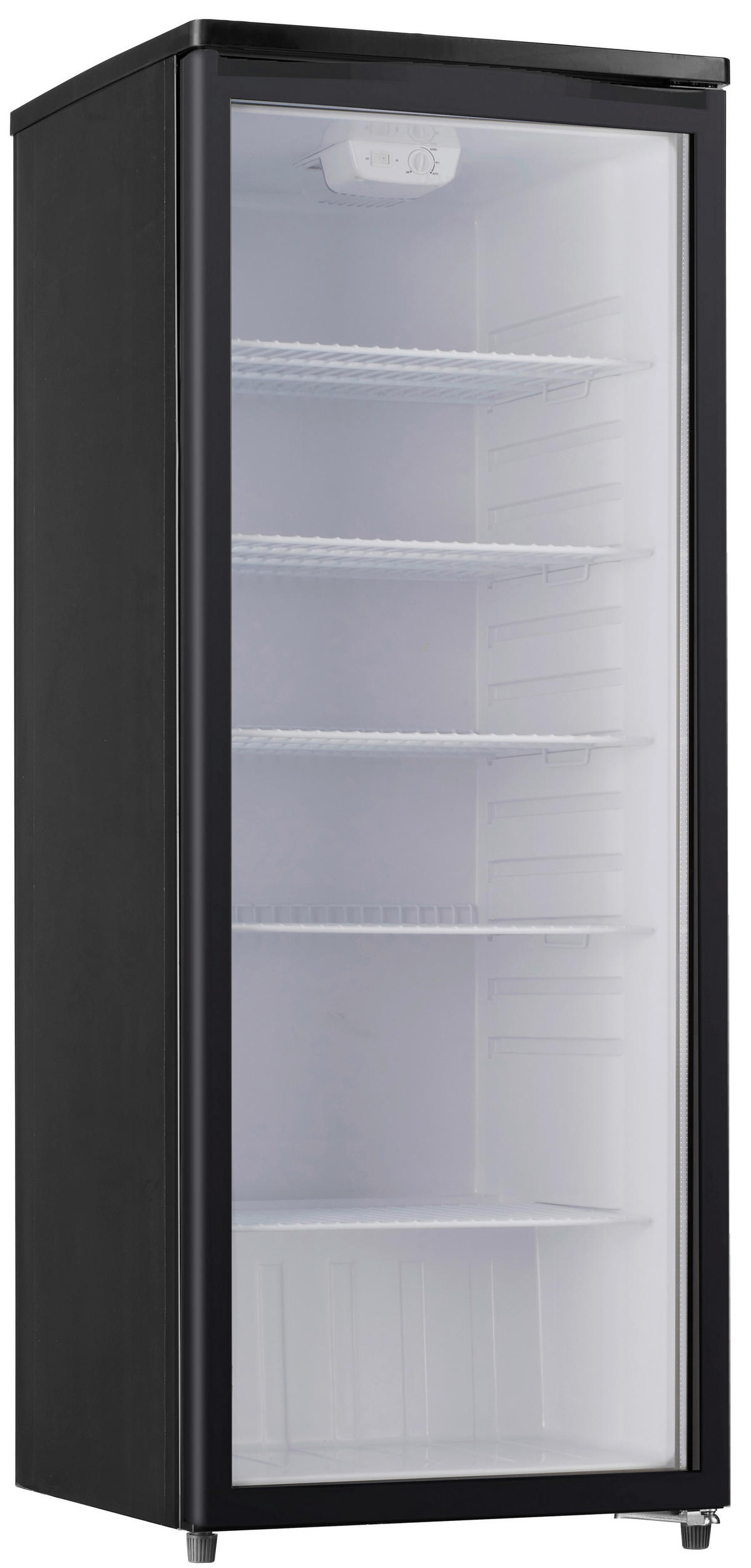 PKM Glastür Kühlschrank GKS255B schwarz B/H/T: ca. 55x143x58 cm Glastür-Kühlschrank GKS255B - schwarz (55,00/143,00/58,00cm) - PKM