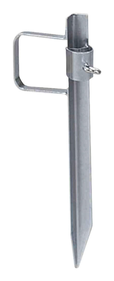 Delschen Bodenspiess silber Stahl B/H/L: ca. 25x67x42,5 cm Bodenspiess Delschen RD-B 7501 - silber (42,50/25,00/67,00cm) - Delschen