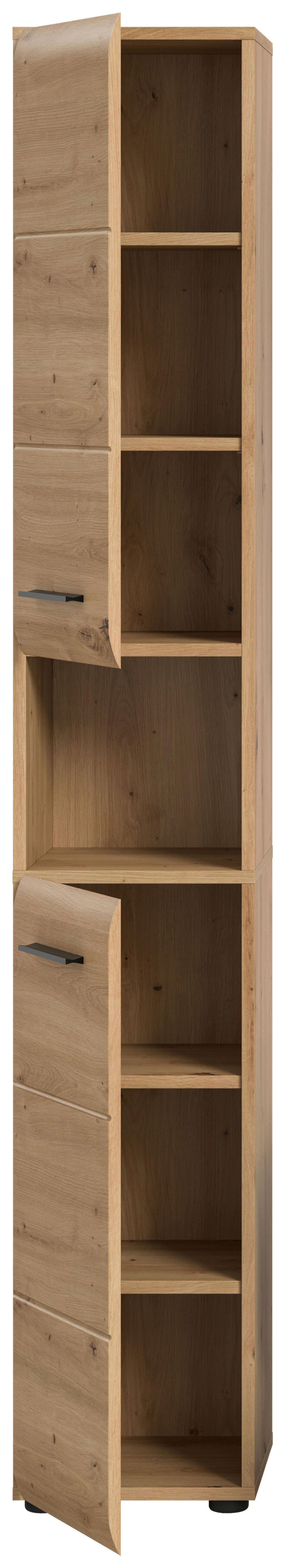 Hochschrank Ice Artisan Oak Nachbildung B/H/T: ca. 30x185x30 cm Ice - (30,00/185,00/30,00cm) - xonox.home