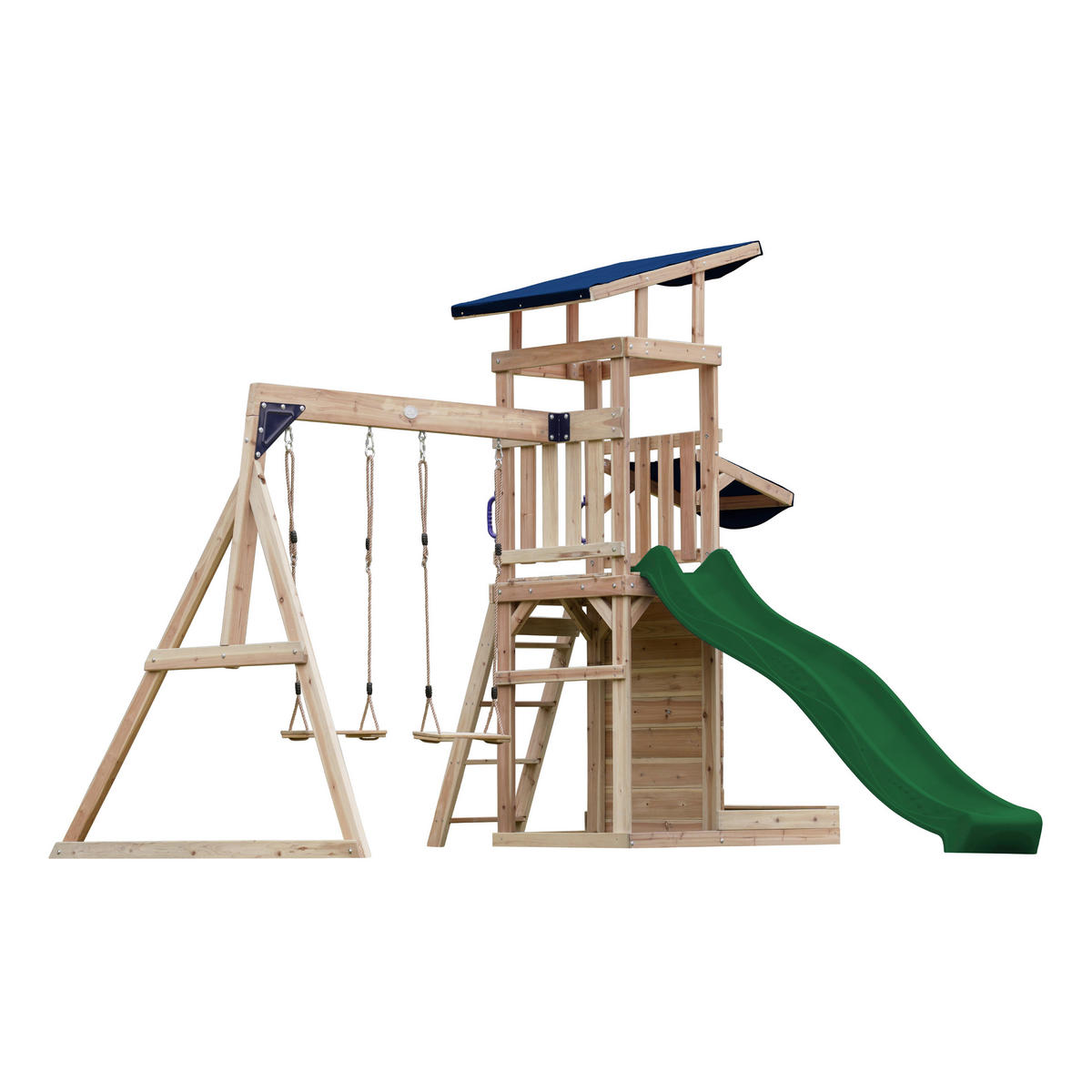AXI Spielturm Malik braun B/H/L: ca. 345x270x336 cm Malik - braun/grün (336,00/345,00/270,00cm) - AXI