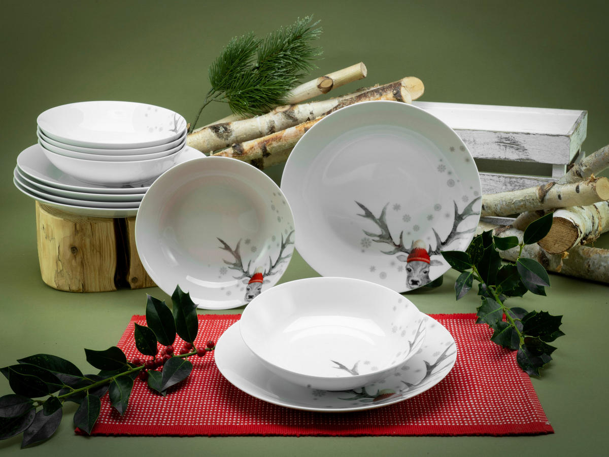 CreaTable Tafelservice Luna Hirsch Luna Hirsch - multicolor - CreaTable