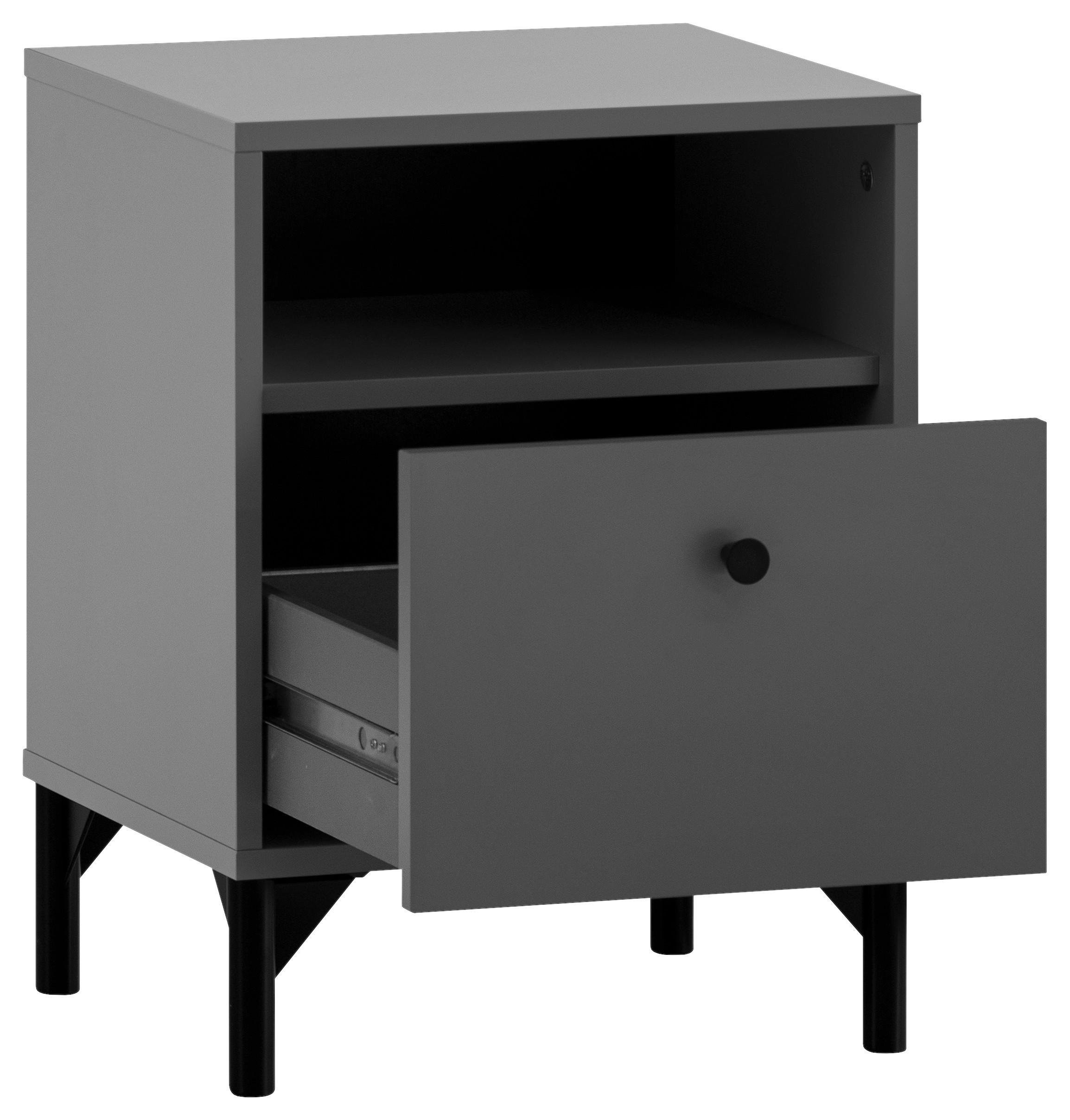 Nachtkonsole Smash anthrazit B/H/T: ca. 40,3x53,2x33,05 cm Smash - anthrazit (40,30/53,20/33,05cm) - Möbelpartner