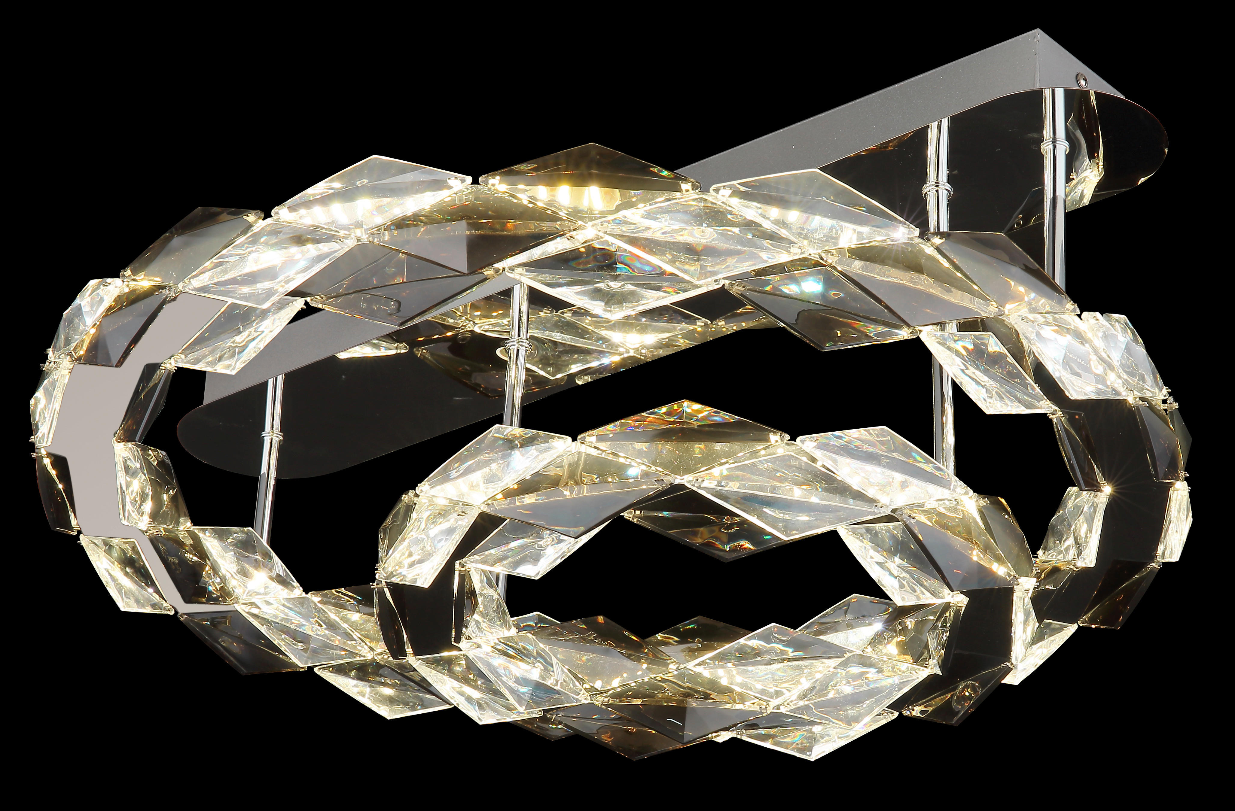 Thumbnail - GLOBO LED-Deckenleuchte transparent Chrom Rauch Acryl Metall H/D: ca. 24x55 cm