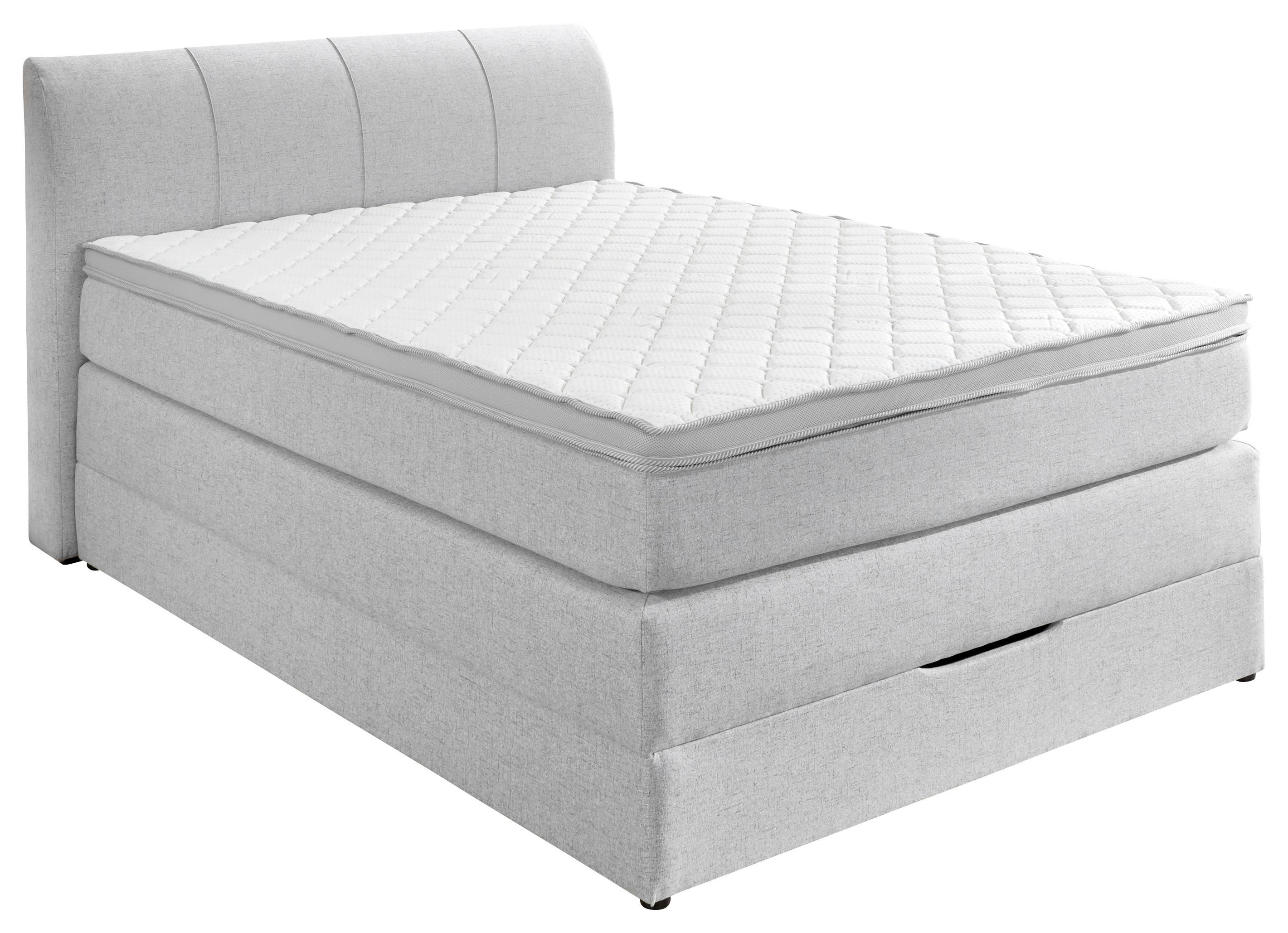 Boxspringbett Modesto Silbergrau Modesto - Silbergrau (128,00/106,00/216,00cm)