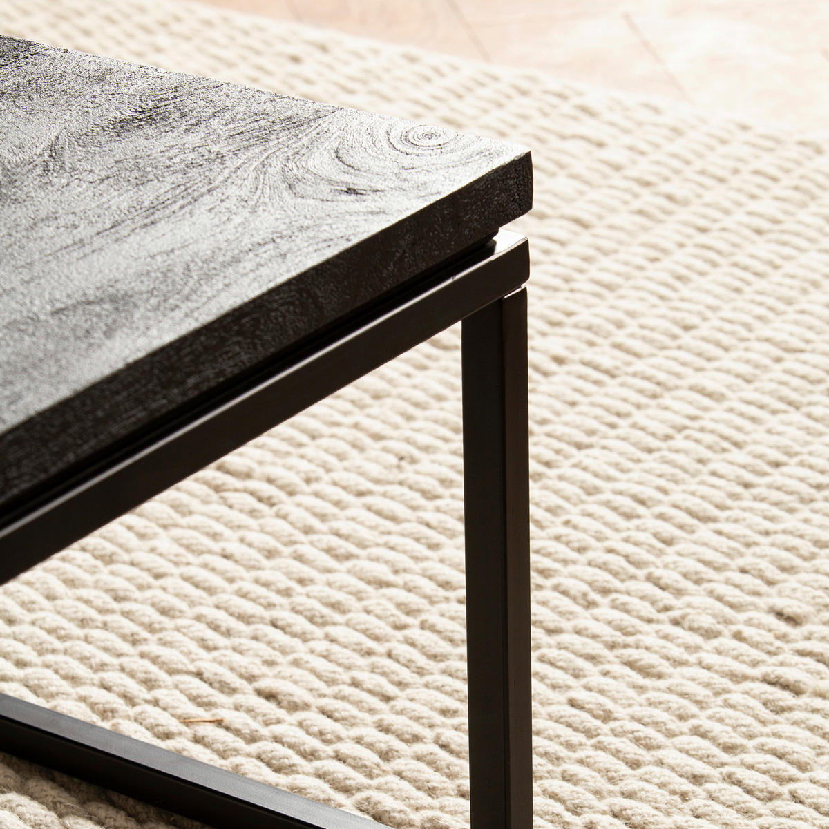 Couchtisch schwarz B/H/T: ca. 60x35x60 cm Couchtisch - schwarz (60,00/35,00/60,00cm) - Wohnling