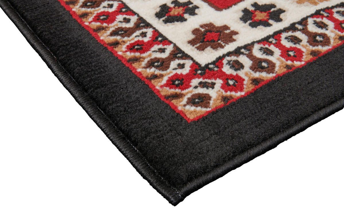 Merinos Teppich Mosso schwarz B/L: ca. 200x280 cm Mosso - rot/schwarz (200,00/280,00cm) - Merinos