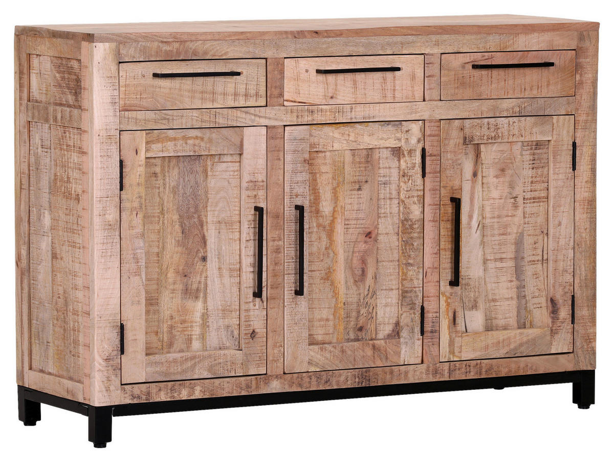 Sideboard Campesino sägerau Mango B/H/T: ca. 130x86x42 cm Campesino - sägerau (130,00/86,00/42,00cm)