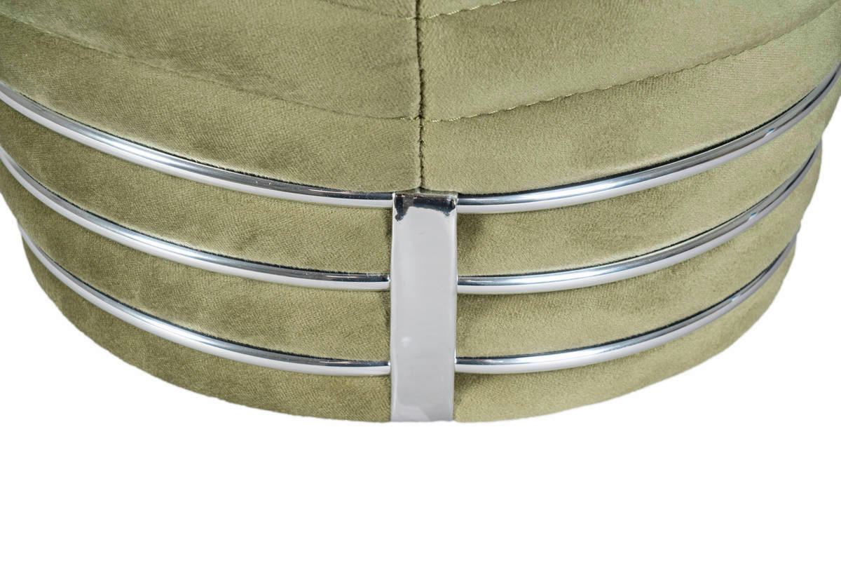 360 Living Hocker Doric 300 grün Graphit H/D: ca. 50x42 cm Doric 300 - Graphit/grün (42,00/50,00cm) - 360 Living