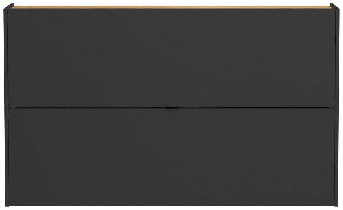 Schuhschrank 1392-549 Graphit Optik Eiche Navarra Nachbildung B/H/T: ca. 140x85x19 cm 1392-549 - Eiche/Graphit (140,00/85,00/19,00cm) - Germania