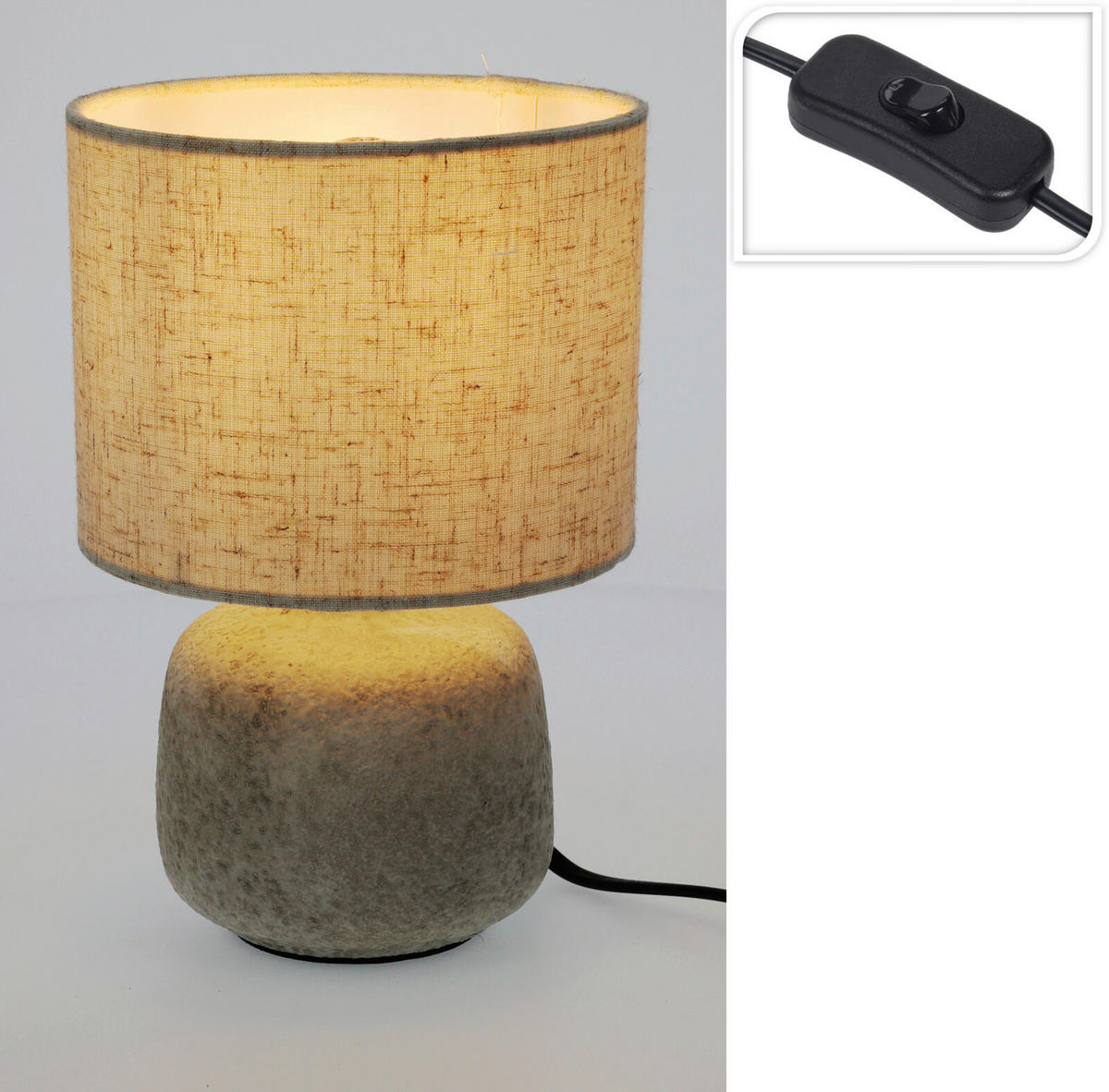 Tischlampe hellbraun Holz E14 1 Brennstellen Tischlampe - hellbraun