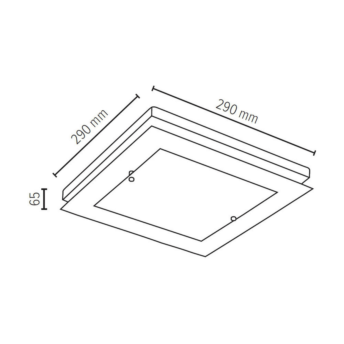 SPOT Light Deckenleuchte Finn 4022960 Finn - natur (29,00/29,00/6,50cm) - SPOT Light