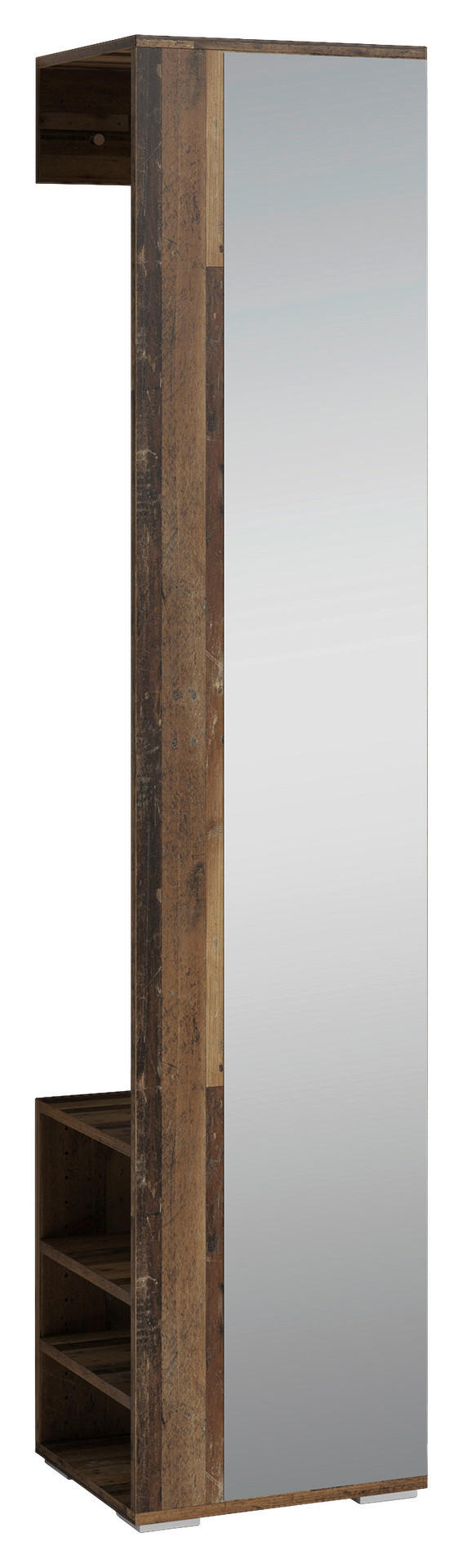 Hochschrank BEN Eiche Old Wood Nachbildung B/H/T: ca. 40x184x35 cm BEN - Eiche (40,00/184,00/35,00cm) - byLIVING