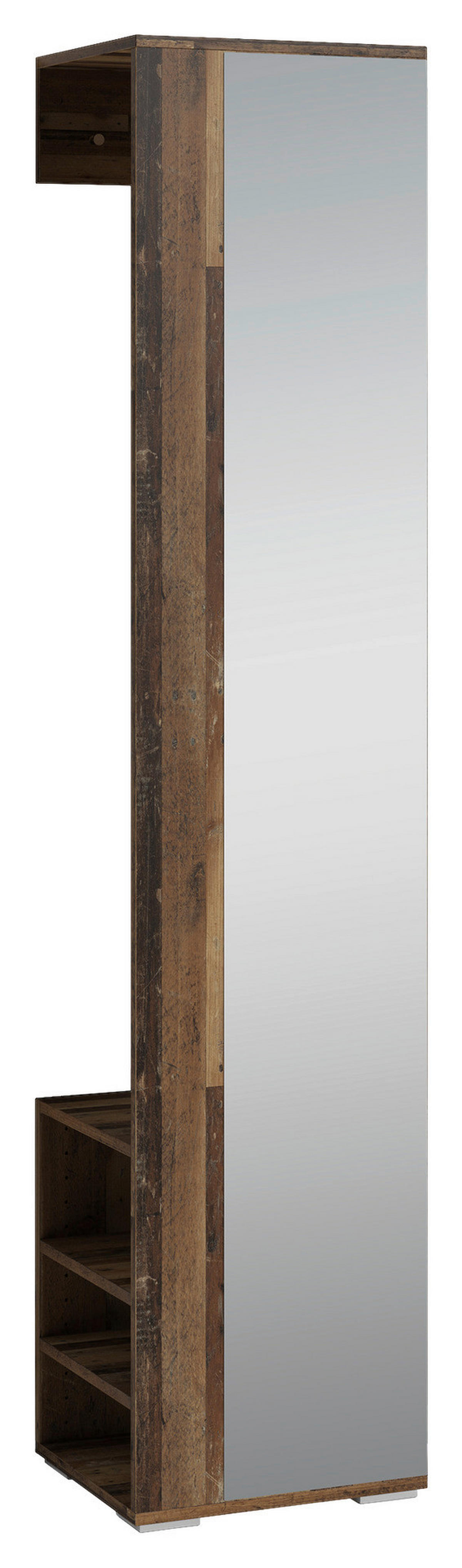 Hochschrank BEN Eiche Old Wood Nachbildung B/H/T: ca. 40x184x35 cm BEN - Eiche (40,00/184,00/35,00cm) - byLIVING