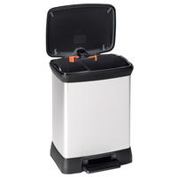 Curver Abfalleimer silber B/H/L: ca. 39x50,5x29 cm Abfalleimer_Curver 30l - silber (29,00/39,00/50,50cm) - Curver