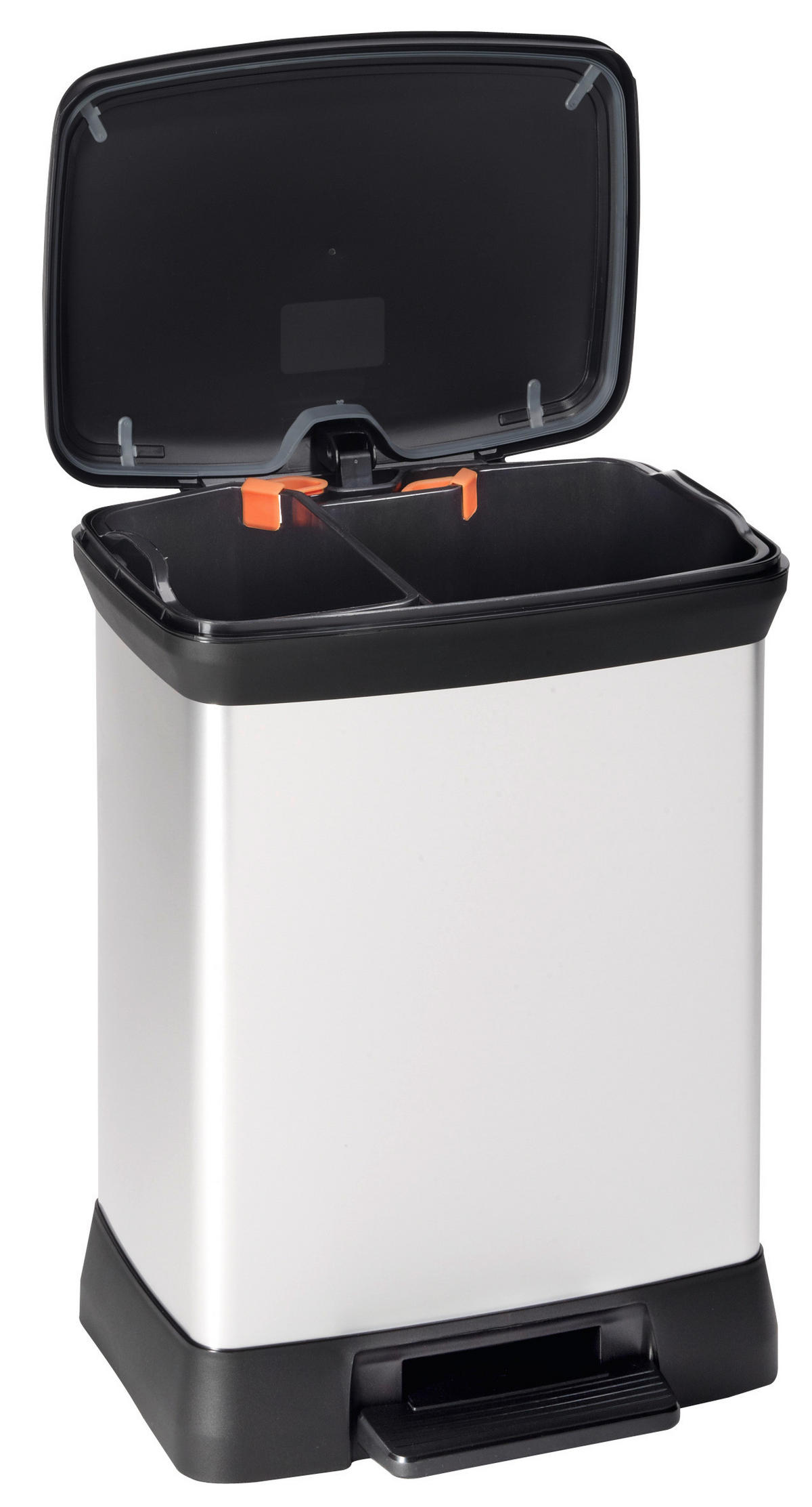 Curver Abfalleimer silber B/H/L: ca. 39x50,5x29 cm Abfalleimer_Curver 30l - silber (29,00/39,00/50,50cm) - Curver