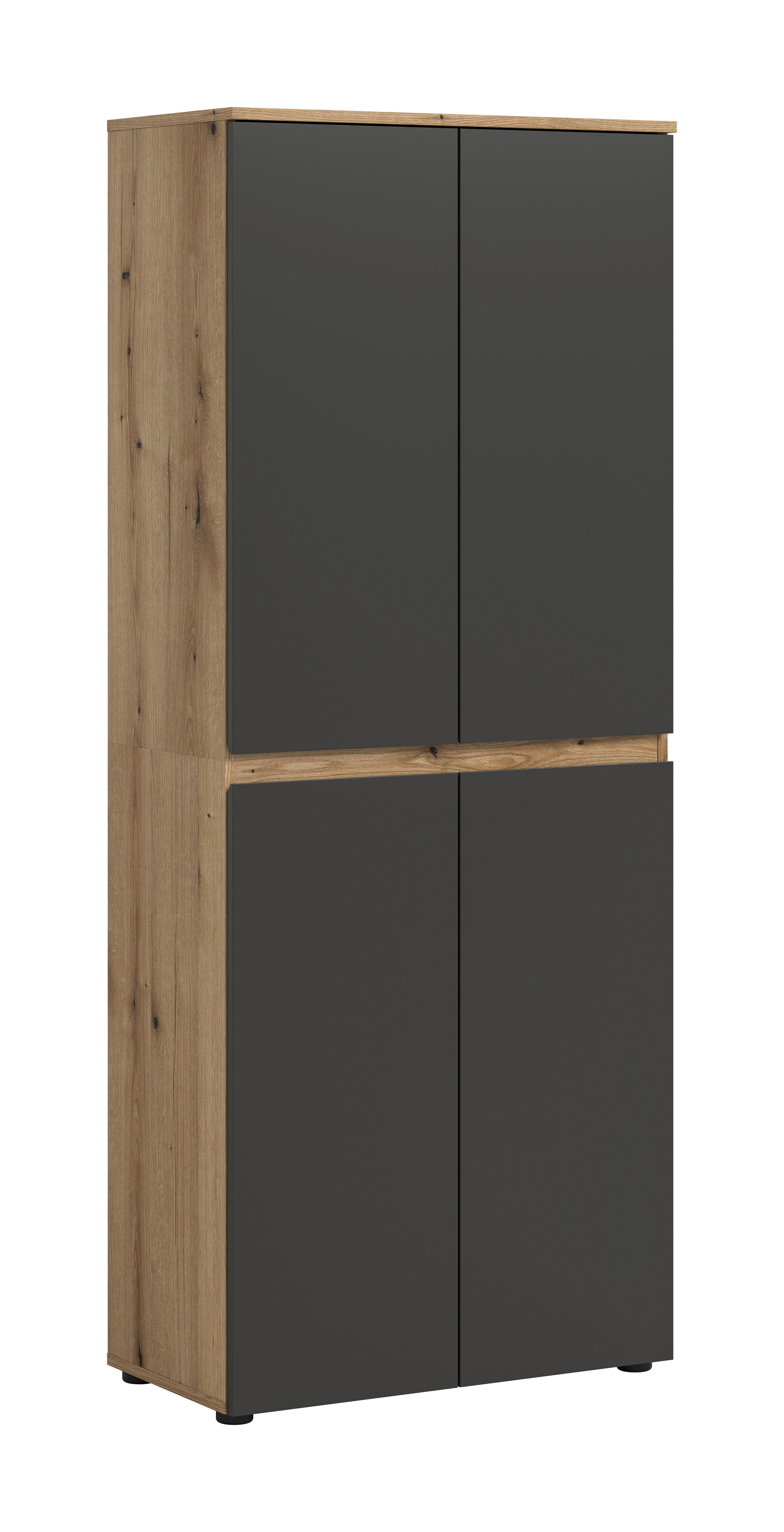 Schrank SCARPA Evoke Oak Nachbildung anthrazit B/H/T: ca. 70x175x37 cm SCARPA - anthrazit (70,00/175,00/37,00cm) - xonox.home