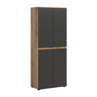 Schrank SCARPA Evoke Oak Nachbildung anthrazit B/H/T: ca. 70x175x37 cm SCARPA - anthrazit (70,00/175,00/37,00cm) - xonox.home