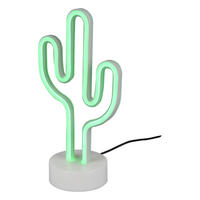 Reality Kinderzimmerleuchte R55220101 weiß Kunststoff B/H/T: ca. 15x29x10 cm Cactus - weiß (15,00/29,00/10,00cm) - Reality