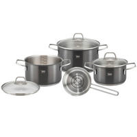 ELO Topfset Twice silber Edelstahl 4 tlg. Twice - silber (53,50/27,00/20,50cm) - ELO