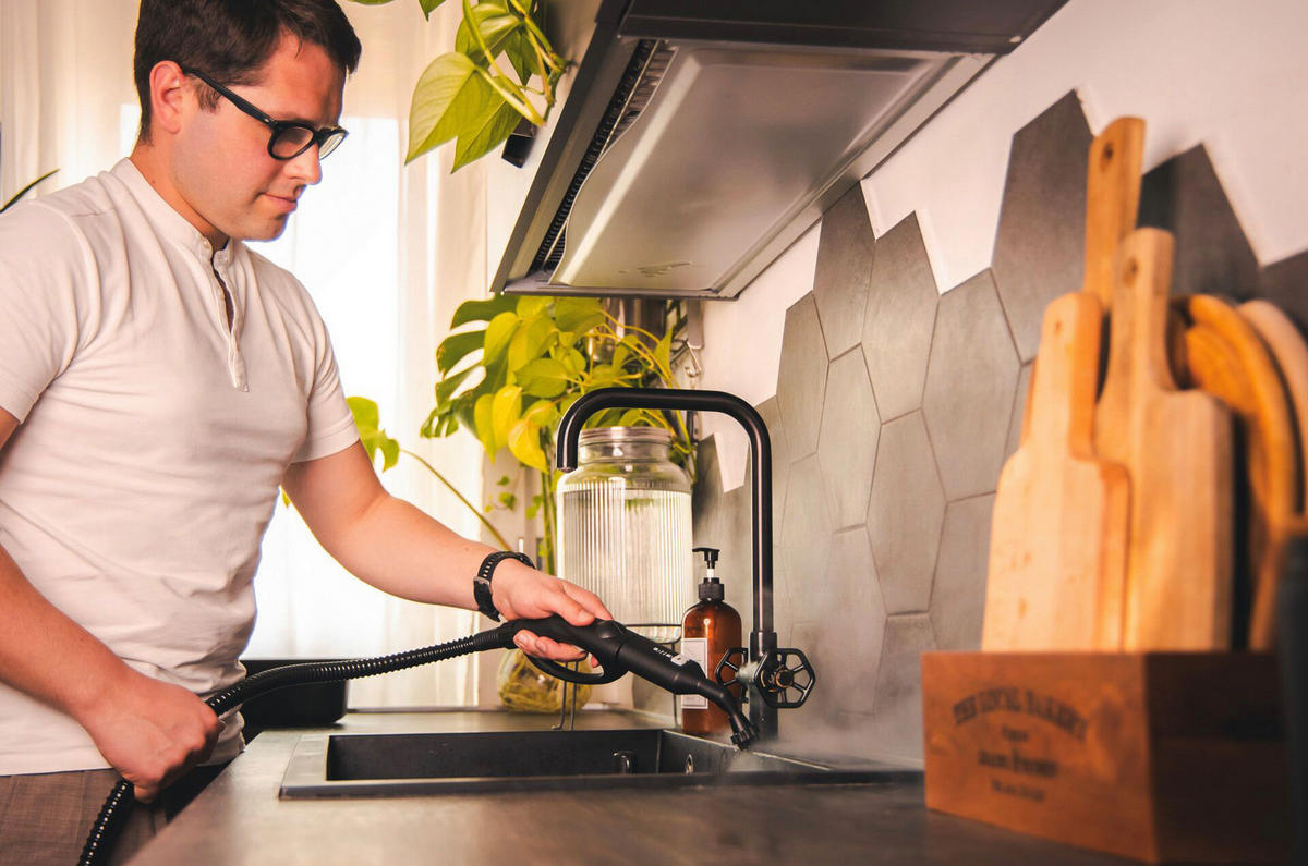Polti Polti Dampfreiniger PRO 8X ECO PLUS grün weiß Metall Aluminium B/H/L: ca. 44,5x30,5x44,5 cm VAPORETTO - weiß/grün (44,50/44,50/30,50cm) - Polti