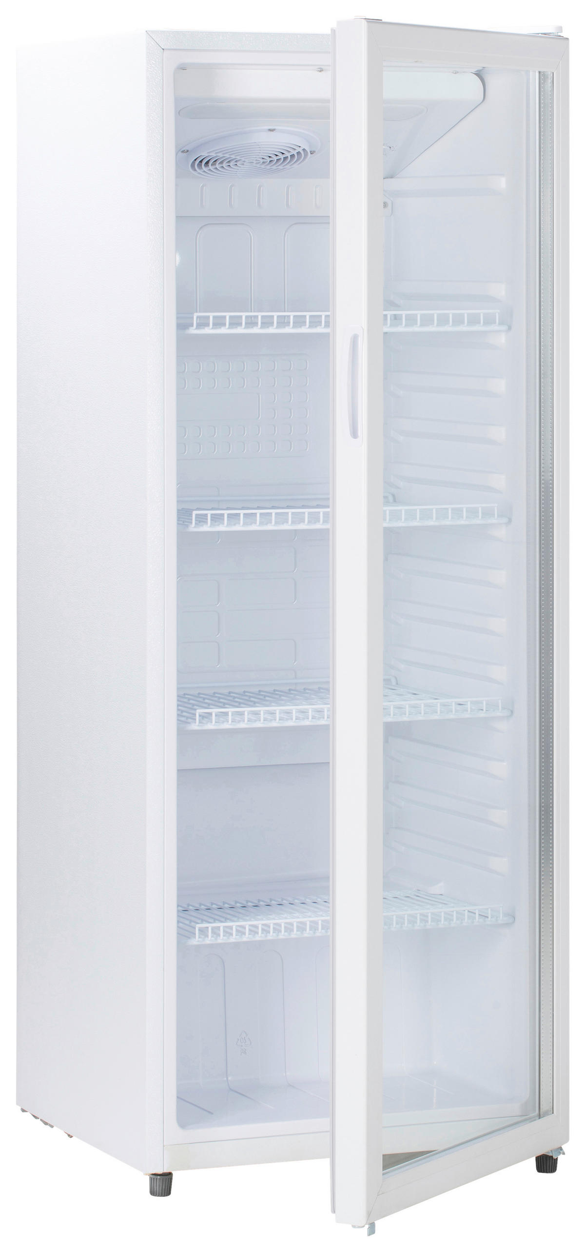 POCOline Glastürkühlschrank GTK144-235 DW weiß B/H/T: ca. 54x144x55 cm Glastürkühlschrank GTK144-235 DW - weiß (54,00/144,00/55,00cm) - POCOline