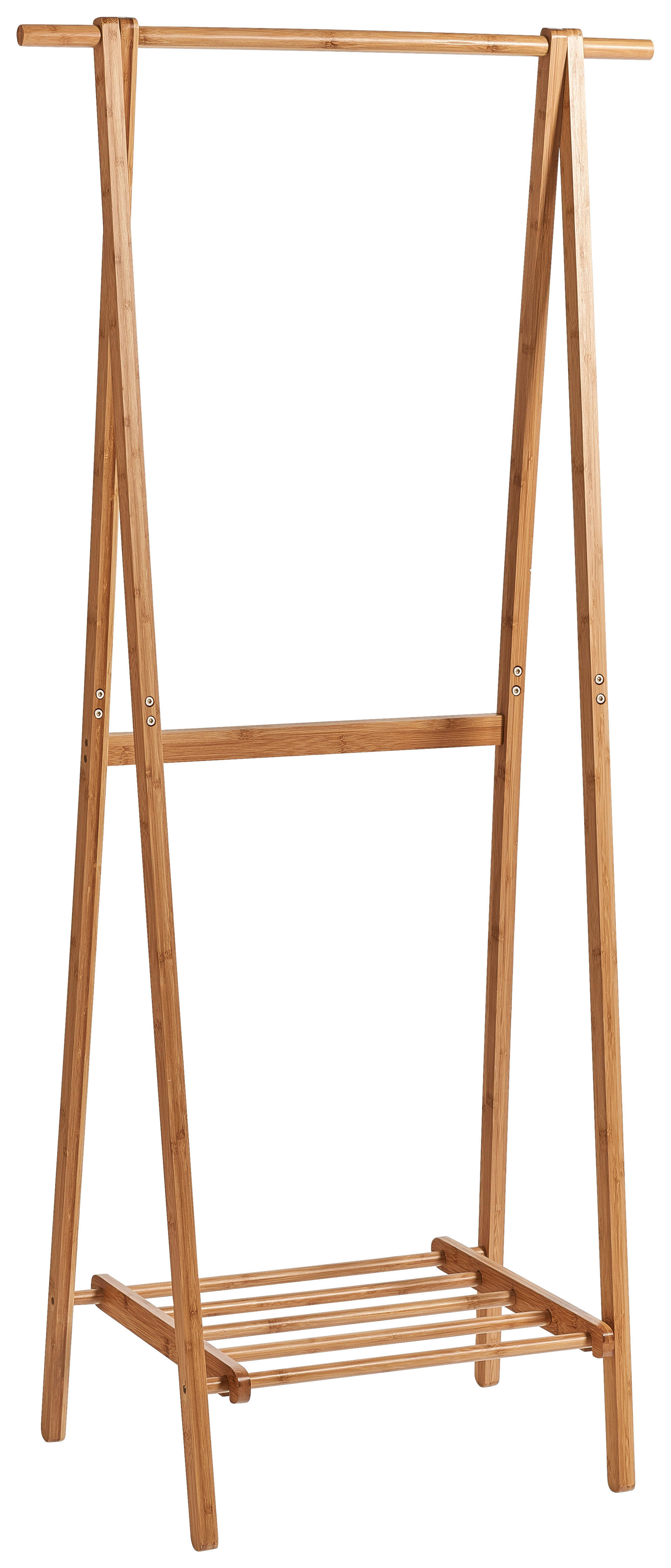Zeller Garderobenständer natur Bambus B/H/T: ca. 74x159x46 cm Garderobenständer - natur (74,00/159,00/46,00cm) - Zeller