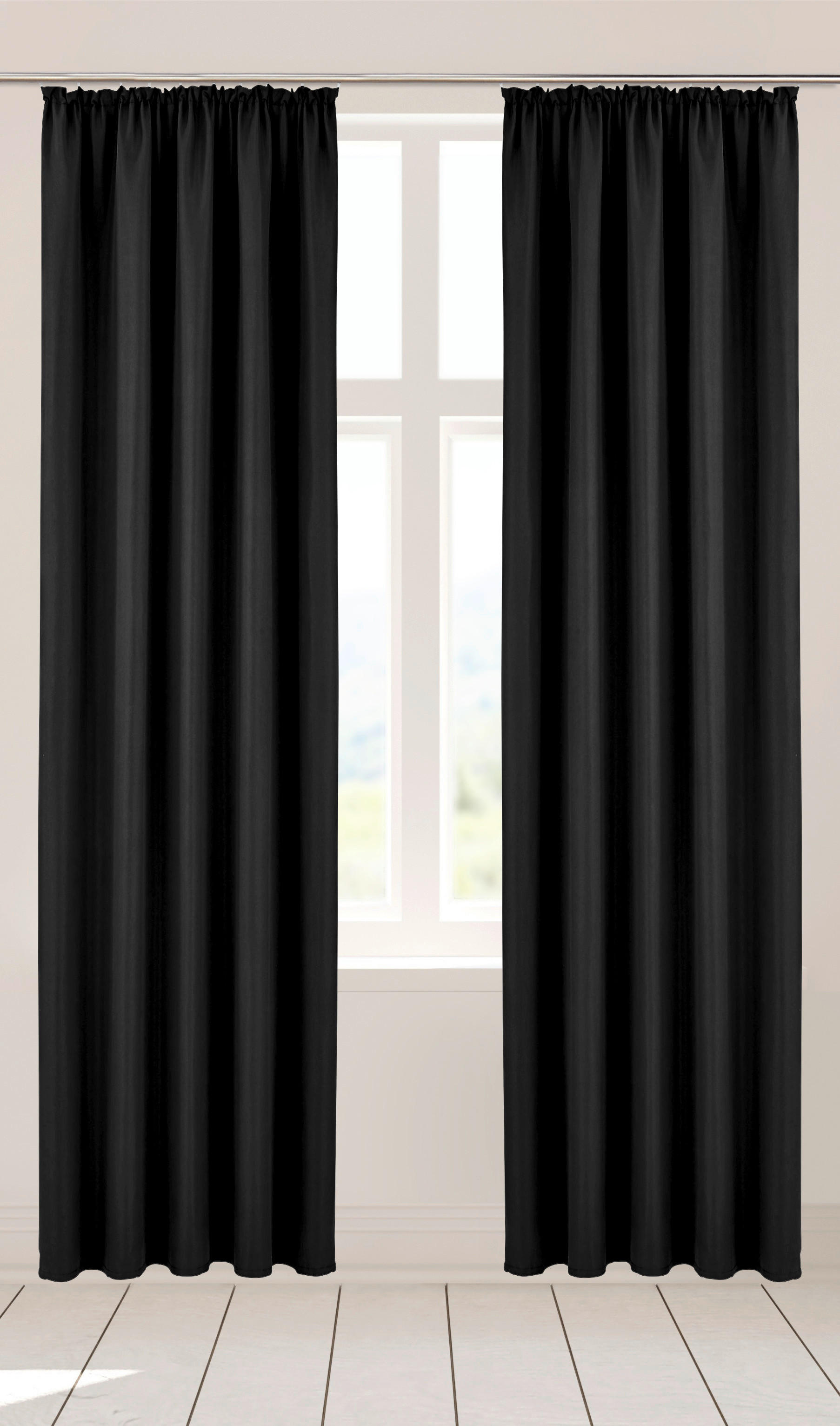 Verdunklungsvorhang Linus schwarz B/L: ca. 140x245 cm Linus - schwarz (140,00/245,00cm) - ACUS design collection