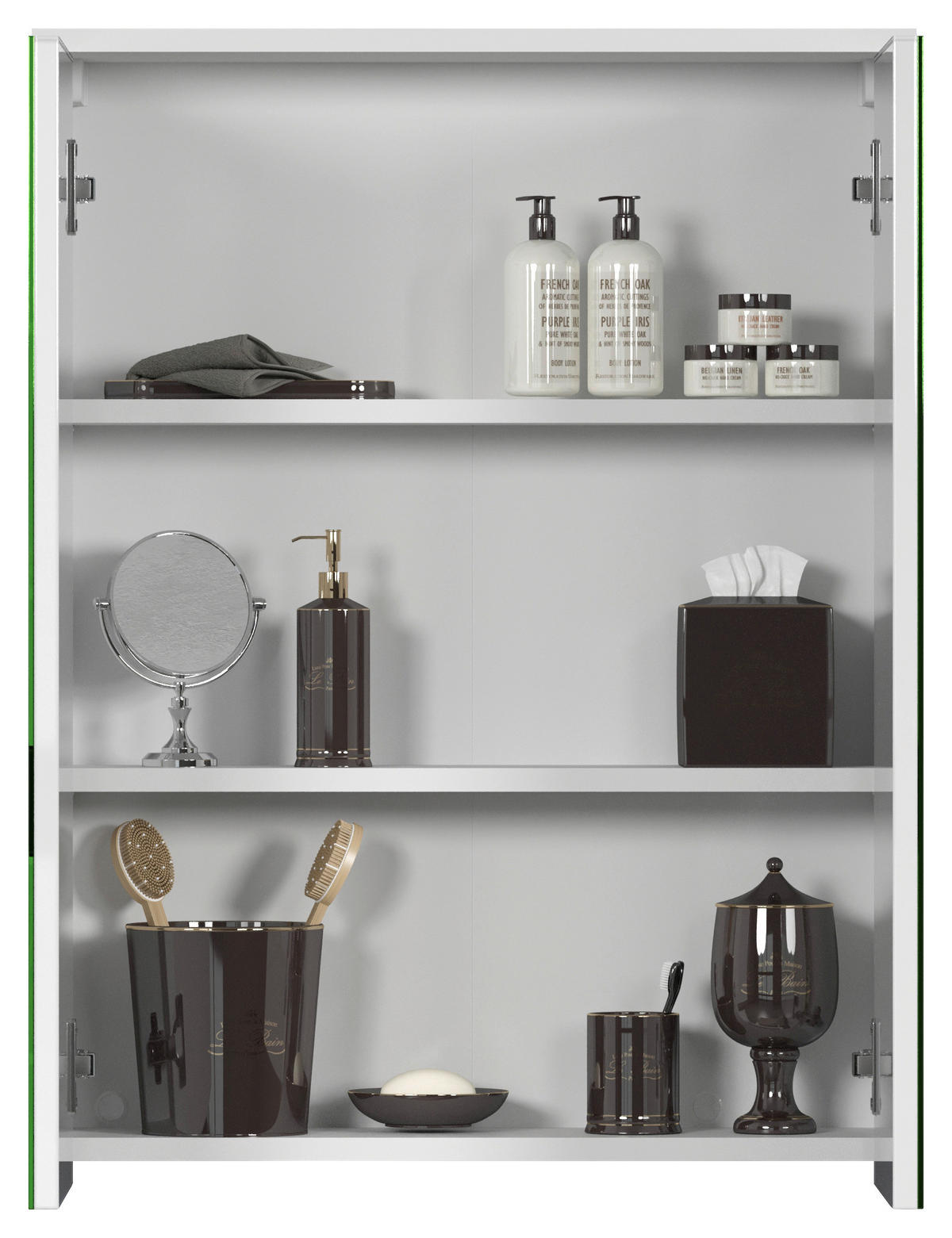 Spiegelschrank Wons weiß Hochglanz weiß matt B/H/T: ca. 60x78x18 cm Wons - weiß (60,00/78,00/18,00cm) - Trendteam