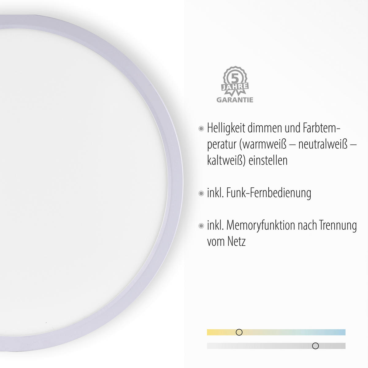 Just Light LED-Deckenpanel FLAT 15571-16 weiß Metall Kunststoff H/D: ca. 4,5x40 cm 1 Brennstellen FLAT - weiß (40,00/4,50cm) - Just Light