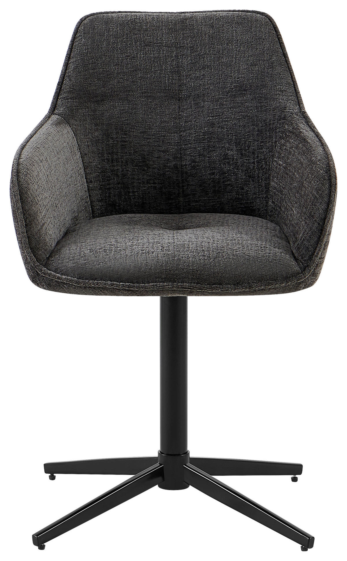 Armlehnstuhl Cannes anthrazit Webstoff B/H/T: ca. 57x85x57 cm Cannes - schwarz/anthrazit (57,00/85,00/57,00cm)