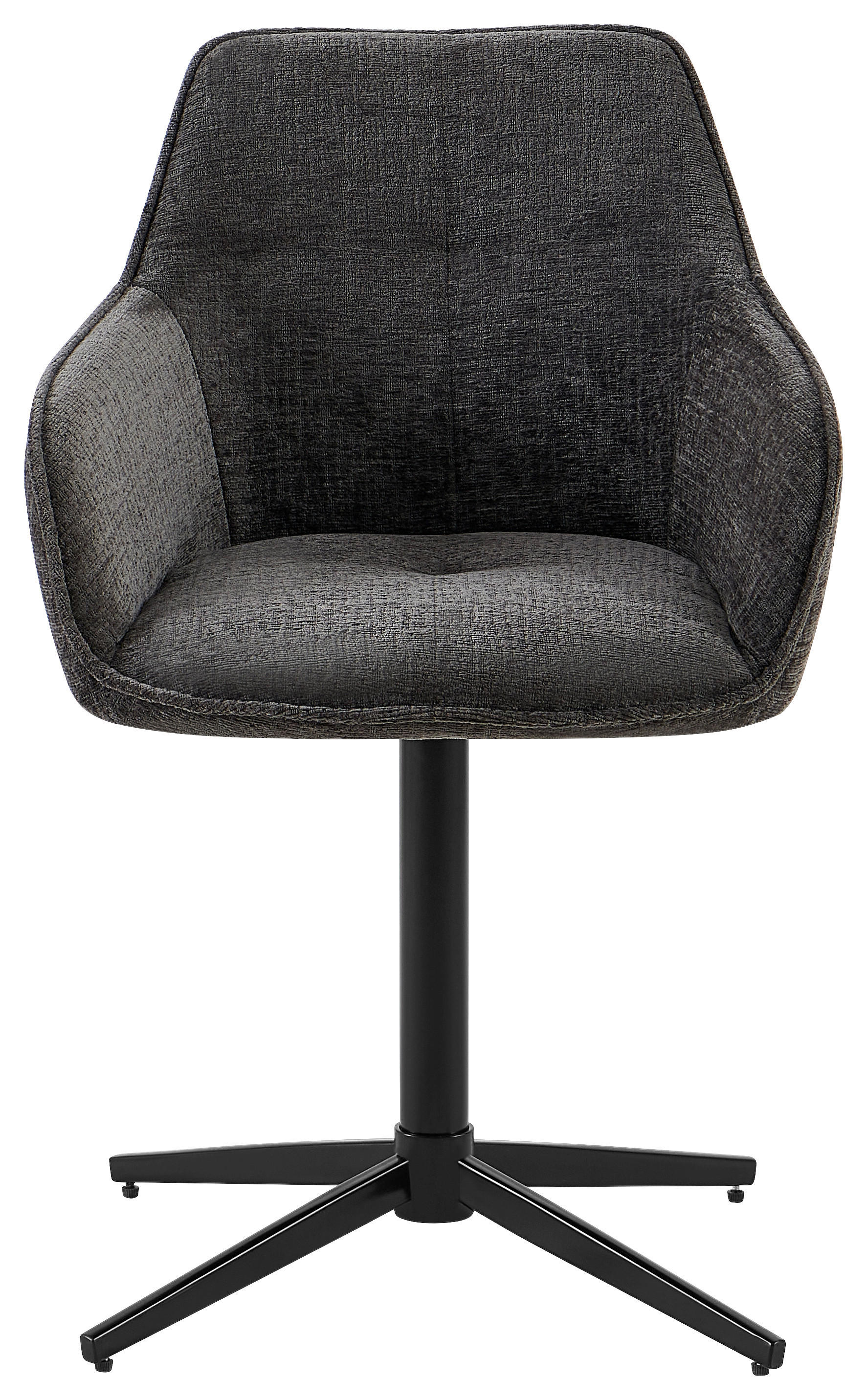 Thumbnail - Armlehnstuhl Cannes anthrazit Webstoff B/H/T: ca. 57x85x57 cm