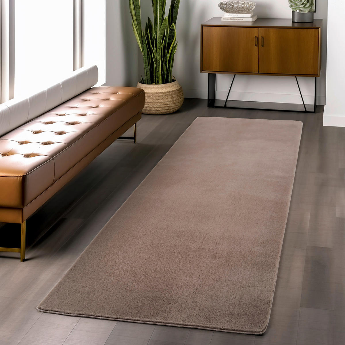 Ayyildiz Teppich JOY mokka B/L: ca. 80x250 cm JOY - mokka (80,00/250,00cm) - Ayyildiz
