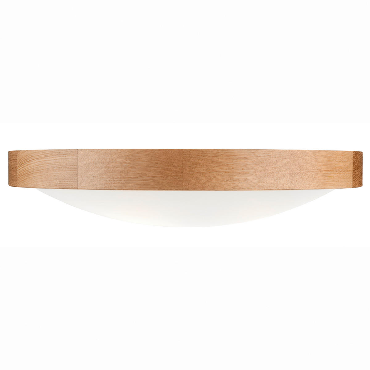 Lamkur Deckenleuchte ANELLO 41308 Eiche Glas Holz H/L: ca. 8x47 cm E27 3 Brennstellen Anello - Eiche (47,00cm) - Lamkur