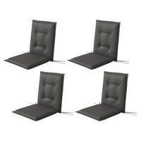 Outsunny Sitzkissen 4er Set dunkelgrau Polyester B/H/L: ca. 50x5x108 cm Sitzkissen 4er Set - dunkelgrau (108,00/50,00/5,00cm) - Outsunny