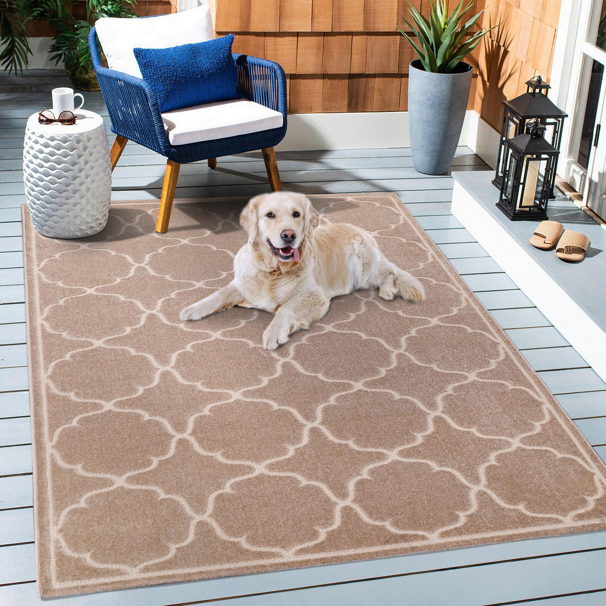 Sanat Outdoorteppich BERLIN beige B/L: ca. 80x150 cm BERLIN - beige (80,00/150,00cm) - Sanat