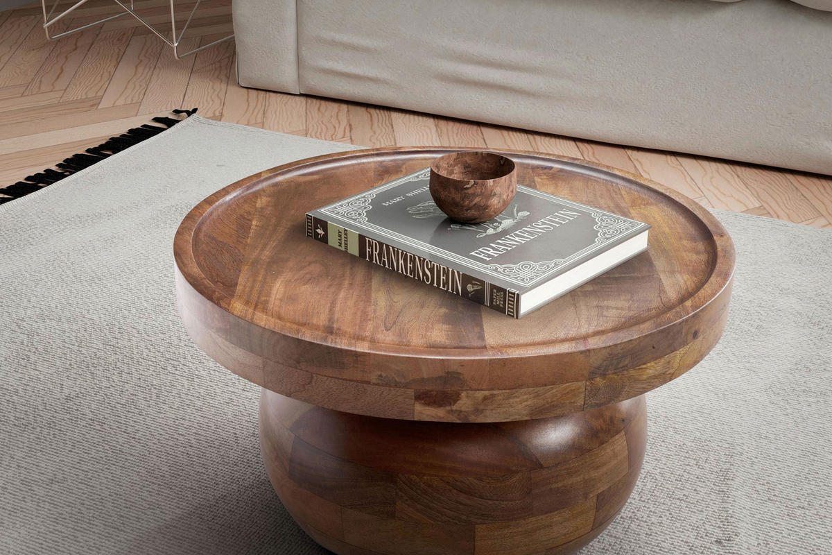 Couchtisch braun H/D: ca. 31x50 cm Couchtisch - braun (50,00/31,00cm) - Wohnling