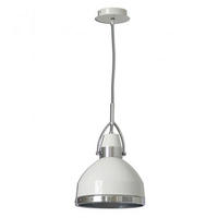 Näve Leuchten Deko-Pendelleuchte Cottage 6071123 weiß Chrom Metall H/D: ca. 135x22,8 cm E27 1 Brennstellen Cottage - weiß/Chrom (22,80/135,00cm) - Näve Leuchten